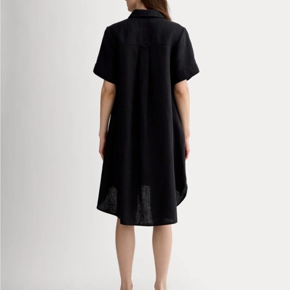 Everlane THE DAYTRIPPER DRESS IN LINEN black size large - Picture 2 of 12